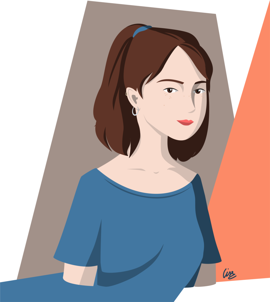 Autoportrait en dessin numérique