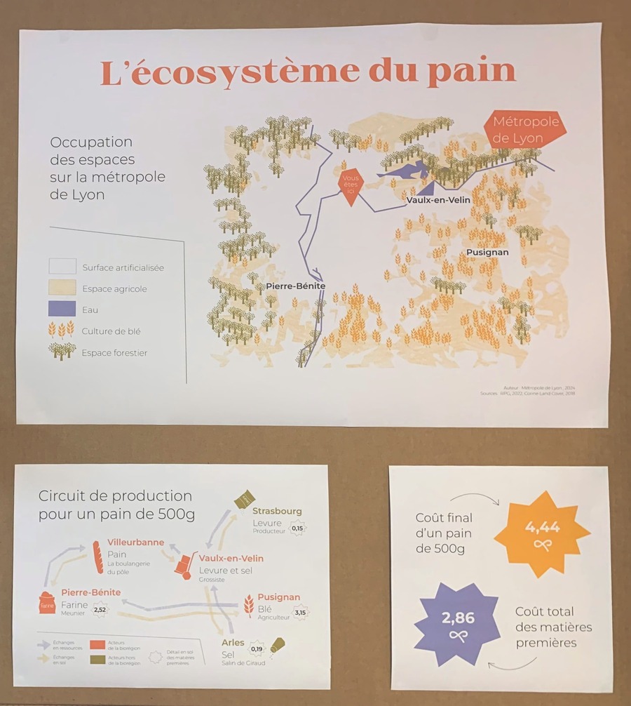 Infographie expliquant comment l'économie du pain fonctionne dans la région