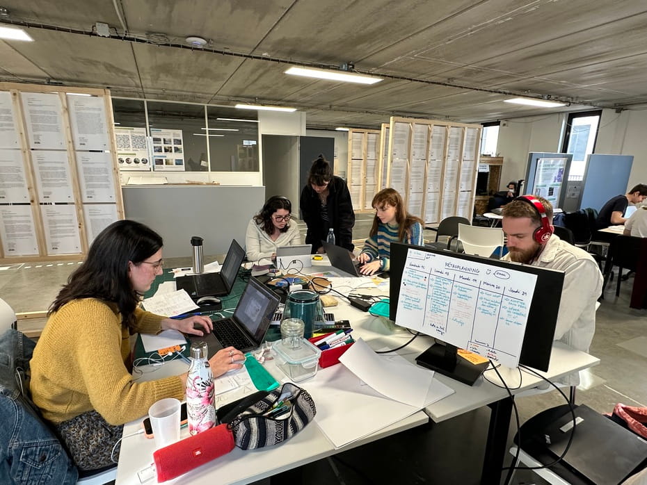 Session de travail en équipe