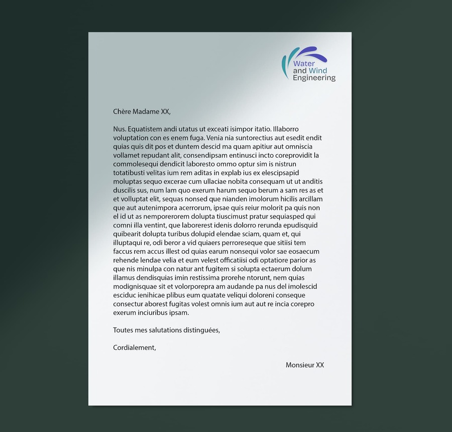 Photomontage mettant en scène le logo sur un support